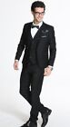 Mogu Men's Slim Fit 4 Piece Suit Blazer Jacket Pants Vest And Tie Set Size 42