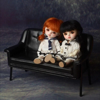 [Dollmore] Silla Moderna Doble Tamaño USD Muebles BJD Escala 1/6 (Negro) Foto 1 de 4