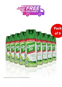 Glen 20 Disinfectant Spray Summer Garden 300g - Pack of 9 - Kills 99% of germs - Picture 1 of 5