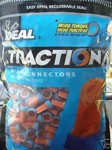 Conectores de cable ideales 30-346B naranja y azul 500 piezas TRQ1 EE. UU. Foto 1 de 1