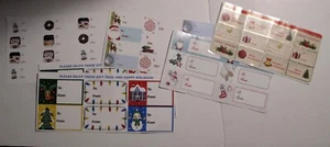 Mix Of 7 Sheets Christmas / Holiday TO ~ FROM Gift Present Labels Stickers - Picture 1 of 1