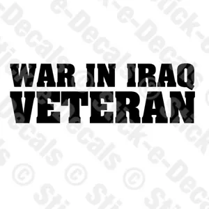 WAR IN IRAQ VETERAN Operation Inherent Resolve Combat Military Vinyl Decal - Picture 1 of 6
