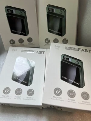 10,000 mAh Magsafe Magnetic Qi Power Bank w/ Magnetic Circle - Image 1 of 4