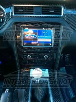 FORD MUSTANG GT 500 SHELBY INTERIOR REAL CARBON FIBER DASH TRIM KIT 12 2013 2014 - Image 1 of 4