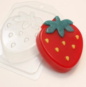MOLDE DE FRESA, molde de jabón, suministros para hacer chocolate, bomba de baño, decoración de pasteles - Imagen 1 de 1