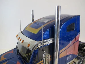 Pair Mirror Mount CB Spring Metal Antenna Tamiya 1/14 King Grand Knight Hauler a - Picture 1 of 2