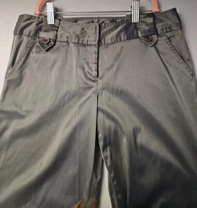 Vtg Copper Key Sz 5 Satin Look Cuffed Wide Leg Pants Preppy Low Rise Stretch 81 - Picture 1 of 9