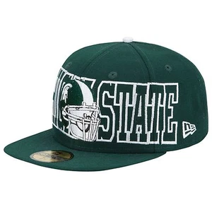 Michigan State Spartans Football Helmet New Era 59Fifty hat new with stickers  - Picture 1 of 3