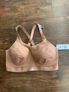 NWT ADIDAS HS2904 TLRD IMPACT LUXE HIGH SUPPORT BRA UNDERWIRE 38F/NUDE REG$75 - Picture 1 of 7