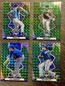 2022 Mosaic Green Prizm Kyle Hendricks Alex Kirilloff Robbie Ray Nick Allen RC - Picture 1 of 5