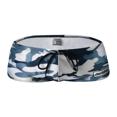 Calções de banho masculinos camuflados sexy nylon qualidade roupa de banho shorts de surf 444 - Imagem 1 de 4
