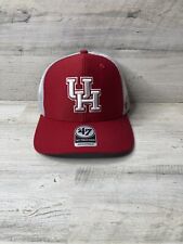 Houston Cougars Hat Cap Snap Back Adjustable Red 47 Brand NCAA Trucker Mesh NWT!