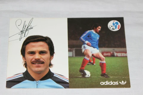 Postcard Adidas Vintage Player Federation French Football Christian Lopez Cover