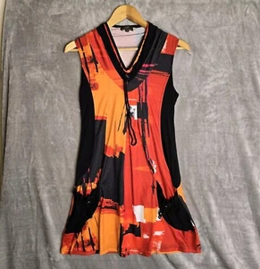 Gabriella Frattini Ladies Size 8 Tunic Dress Multicoloured Pattern Unique Res - Picture 1 of 6