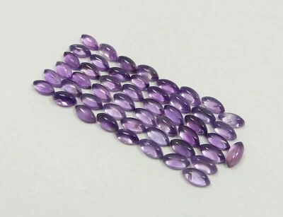 Lotto calibrato ametista naturale 10,30 ct viola marquise cabochon brillante ... - Immagine 1 di 4