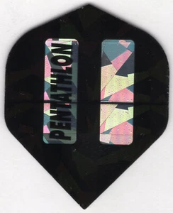 Black and Silver Hologramm PENTATHLON Dart Flights: 3 pro Set - Bild 1 von 4