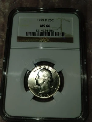 1979 D 25¢ NGC MS66 Washington Quarter - Image 1 of 2