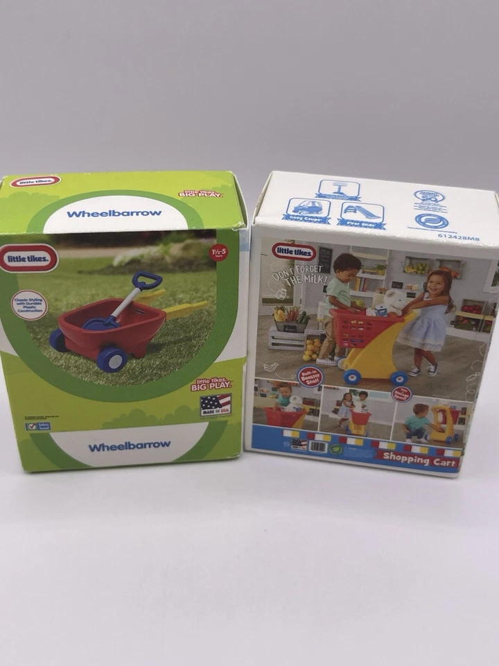 DOS - Mini Verso Little Tikes Juguetes Serie 2 Carretilla y Carro de Compras Foto 1 de 1