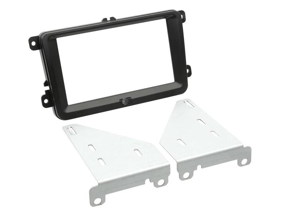 Radioblende Set Doppel DIN Autoradio für Seat Skoda VW schwarz Kit - Bild 1 von 1