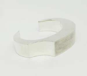 Fabulous mid century modern sterling silver mod geometrical cuff bracelet - Bild 1 von 5