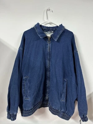 Chaqueta Bomber Anthropologie Rylie Nueva con Etiquetas de Pilcro Demin Knit Plus 2X Cremallera Completa Foto 1 de 4