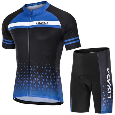 Men Cycle Jersey Set Breathable Quick-Dry Short Sleeve And Padded Shorts KUBU - Imagem 1 de 4