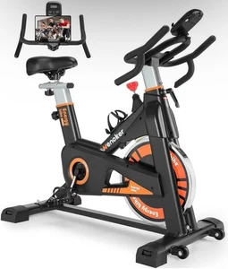 Indoor Exercise Bike Stationary Spin Bike with Monitor & Silent Drive - Bild 1 von 7