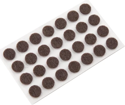 Softtouch 3/8" round Self-Stick Felt Pads, Brown, 84 Count (Pack of 1) - Image 1 of 4