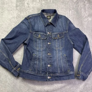 Chaqueta vaquera Lee de colección mediana lavada oscura azul grunge punk años 90 para hombre mediana - Imagen 1 de 8