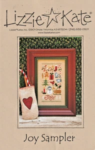 KIT X-STITCH "JOY SAMPLER" - con tessuto/fascini/filo tinto di LIZZIE KATE - FUORI PRODUZIONE - Foto 1 di 4