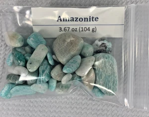 Amazonite Tumbled Stones Lot – Blue-Green Crystals – 3.67 oz (104g) Polished - Picture 1 of 3