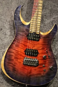 Giulio Negrini Guitars GNG CTM Order Brea Carved 6 Figured Italian Poplar Purple - Picture 1 of 11