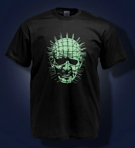 Halloween T-shirt - Hellraiser Inspired - Glow in the Dark - Vintage Horror Film - Picture 1 of 2
