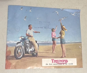 1960 Vintage Triumph Motorcycle Sales Brochure Tiger Bonneville Thunderbird - Bild 1 von 8