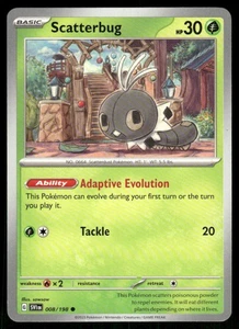 Scatterbug 008/198 Common Normal SV01: Scarlet & Violet Base Set NM - Picture 1 of 2