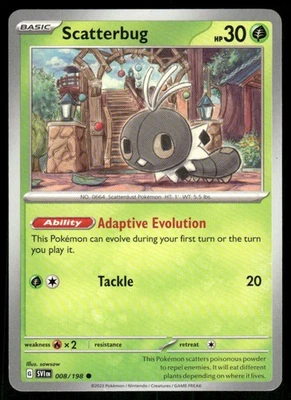 Scatterbug 008/198 Common Normal SV01: Scarlet & Violet Base Set NM - Image 1 of 2