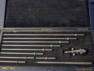 The Lufkin Rule Co starrett 深度计千分表套装老式木盒 — 第 1/4 张图片