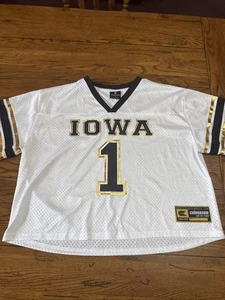 Camiseta de fútbol americano de la Universidad de Iowa #1 Coliseo Atletismo talla L B45 - Imagen 1 de 8