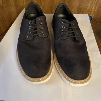 Calvin Klein Theon 弹道尼龙牛津鞋男式鞋黑色 9.5 码 — 第 1/4 张图片