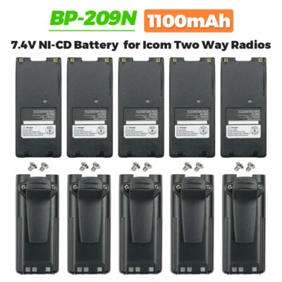 10PC BP-209N BP-210N BP-222N Battery For ICOM IC-A6 IC-A6E IC-A24 IC-A24E Radio - Image 1 of 4
