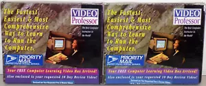2 SEALED VINTAGE VIDEO PROFESSOR COMPUTER LEARNING VHS KIT LEARN WINDOWS 95 - Picture 1 of 4
