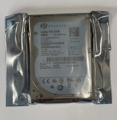SEAGATE LAPTOP THIN ST500LM000 SSHD 500GB INTERNAL 5400RPM  2.5"  SSHD CACHE 8MB - Image 1 of 2