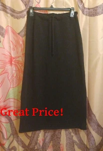 GAP Skirt - Long Black Shirt w/ drawstring & elastic - Size S - FREE SHIPPING! - Picture 1 of 3