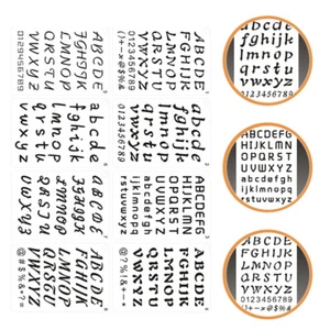 8Pcs Modèles Alphabet Enfants Peinture Pochoirs Lettres Traçables Scrapbook Fournitures - Photo 1/10