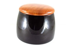 Vaso porta tabacco Arcadia in cermica e palissandro - Bild 1 von 3