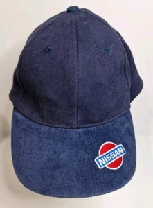 Nissan Logo Hat Cap Blue Suade Peak Cotton Baseball Golf Casual Hat Motor Racing - Picture 1 of 7