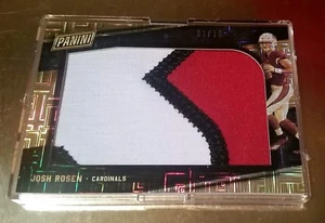 Josh Rosen RC 2018 National VIP JUMBO PATCH GOLD💛 *1/10* 3-Color Cardinals 1ST - Picture 1 of 7