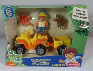 Go Diego Go! Safari al rescate 4 ruedas con figuras de Diego, jabalí y mono - Imagen 1 de 7