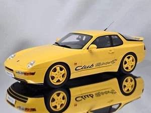Coche modelo GT Spirit Porsche 968 CS Club Sport 1992 resina amarilla 1:18 - Imagen 1 de 14