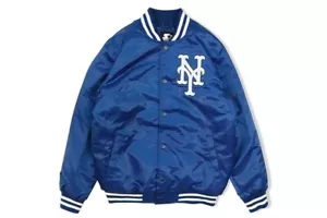 RARE Japan Exclusive New York Mets Starter Jacket Navy Blue Size Large MLB - Picture 1 of 12